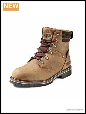 Kodiak Women's 6-Inch Bralorne Waterproof Soft Toe Lace-Up Leather Ankle Boots